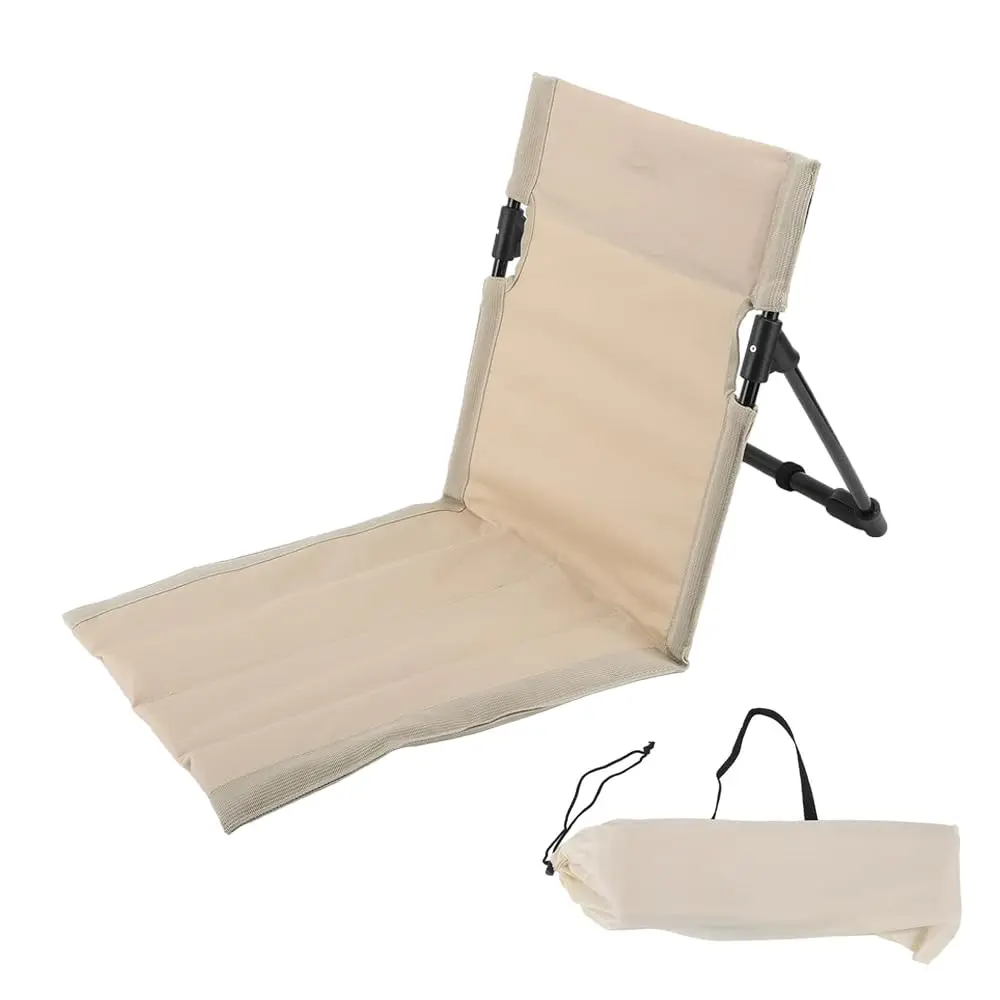 Ultra Light Folding Camping Chair with Backrest Outdoors Relaxing Floor Seat for SwimmingPool Beach Lawn Picnic Road Trips