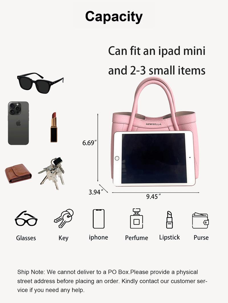 NEWBELLA Kelly S Size 2 PCS Set Top Handle Bag - Daily Casual PU Material with Magnetic Closure High Capacity Handbag 2025 SPRING dealsforyoudays,FallFreshness Leather Satchel