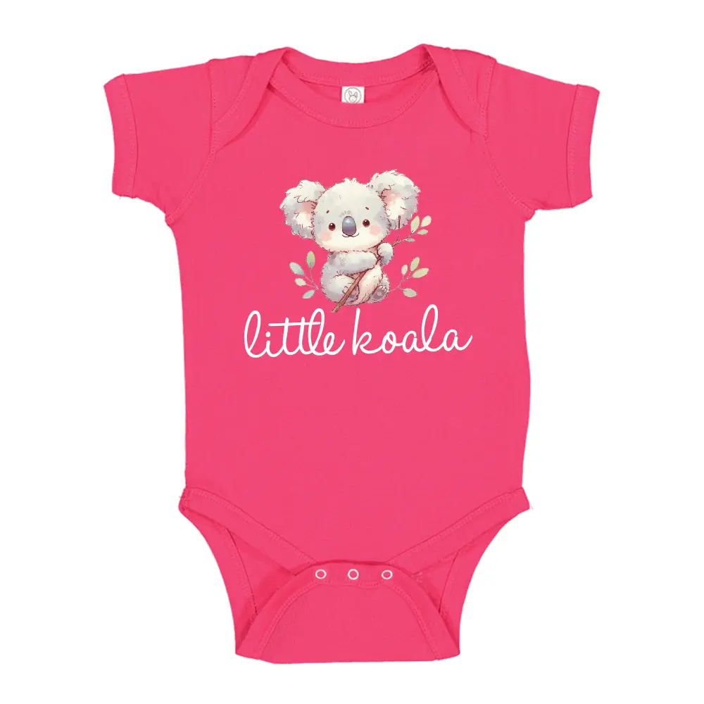 Little Koala Baby One Piece Bodysuit Or Toddler Shirt Cute Zoo Animal Outfit, Cute Koala Themed Baby Gift