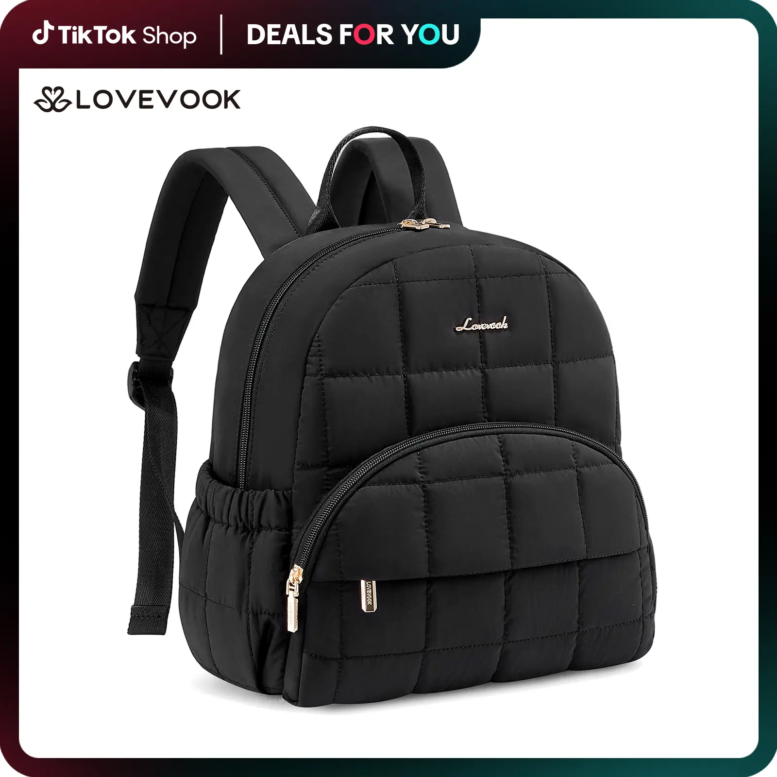 LOVEVOOK Small Backpack Purse for Women, Mini Puffer Backpack, Lightweight Quilted Casual Daypack with Anti-theft Pocket