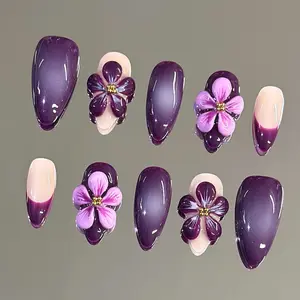 NailVesta LAVENDER BLISS – 100% Handcrafted 3D Press-On Nails | Reusable, Long-Lasting, Salon-Quality