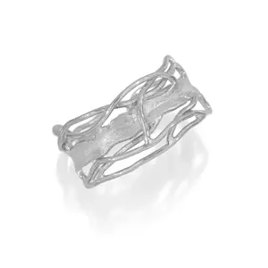 Slim Edge Ring - White Rhodium