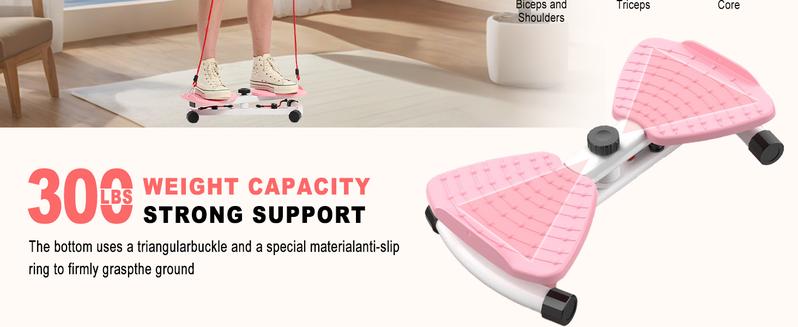 X-COOL Waist Twist Machine for Core Workout - 300 lbs Capacity, Portable Ab & Cardio Training Equipment for Home Gym and Aerobic Exercise