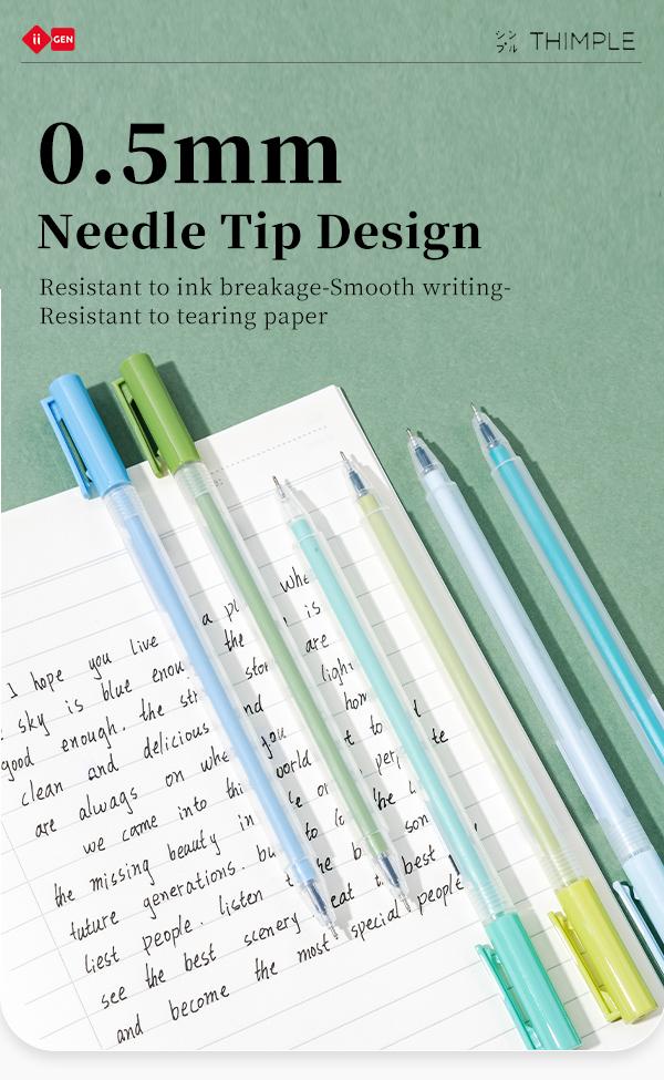 iiGEN & THIMPLE  The LAST Gel Pen You‘ll Ever Need!  For writing Bible journals,Journal,and plans - JAPAN INTERNATIONAL PIONEER DESIGN AWARD Gel Pens - 0.5mm Premium Gel Pen - No Skip， No Leak， Dries Fast!Used by nurses, colleagues, teachers.
