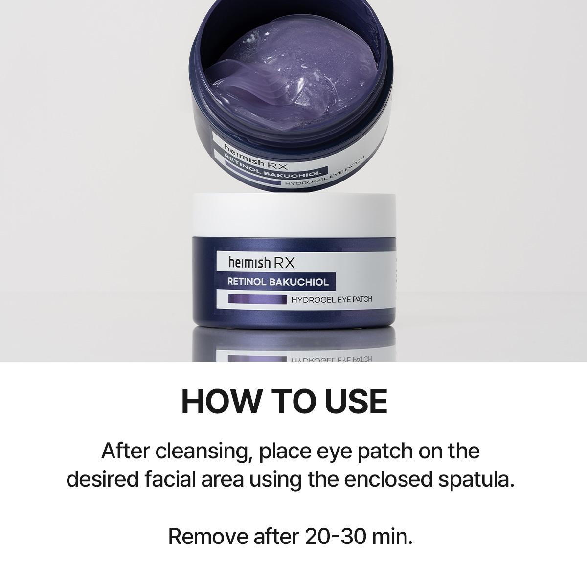 [Heimish RX] Retinol Bakuchiol Hydrogel Eye Patch (60ea) – Anti-Wrinkle, Brightening & Hydrating Eye Treatment, Puffiness, Skincare For All Skin Type