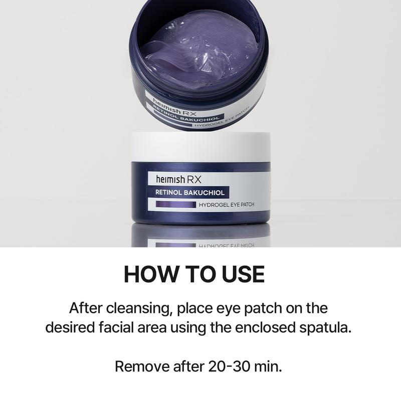 [Heimish RX] Retinol Bakuchiol Hydrogel Eye Patch (60ea) – Anti-Wrinkle, Brightening & Hydrating Eye Treatment, Puffiness, Skincare For All Skin Type