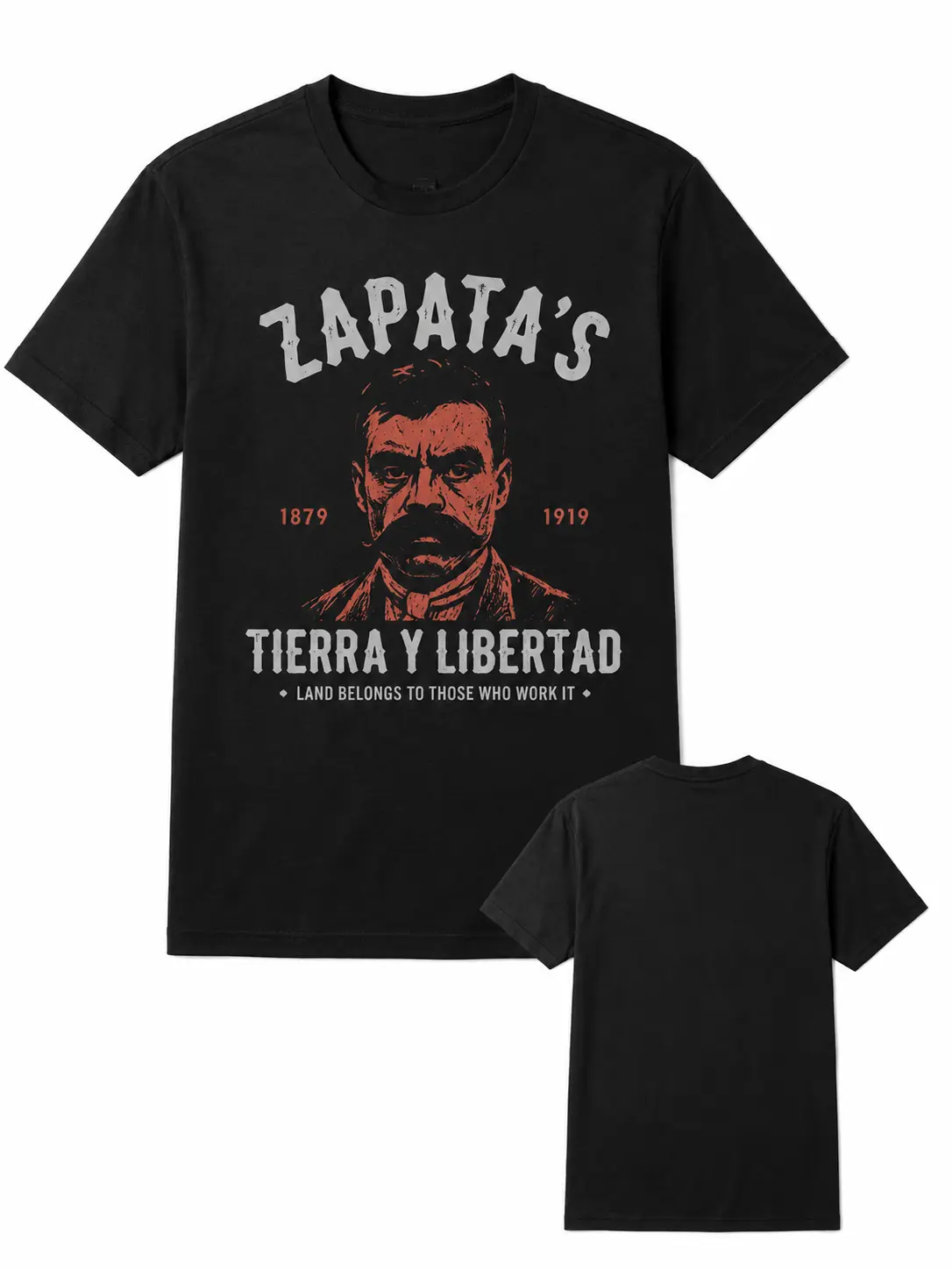 Emiliano Zapata Tierra y Libertad Shirt, Mexican Revolution Graphic Tee, Vintage Mexico History T-Shirt for Men Women