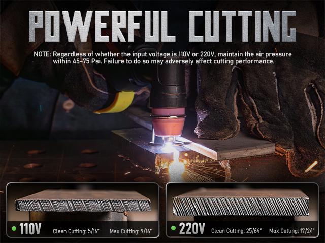 YESWELDER CUT-55DS-PLUS 110/220V Air Plasma Cutter 55Amp | High-Frequency Start & Non-Touch Pilot Arc | 2-in-1 Multifunctional Metal Cutting Machine with Plate/Grid Cutting