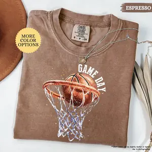 Comfort Colors® Game Day Basketball Shirt, Basketball Mom Tee, Basketball Girlfriend Shirt, Sports Mom TShirt, Team Spirit Shirt