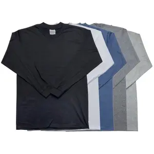 Men’s Long Sleeve Sweatshirt, Pure Cotton Long Sleeve T‑Shirt, Long Sleeve Base Layer Top for Autumn Casual Fit Minimalist Menswear t shirt