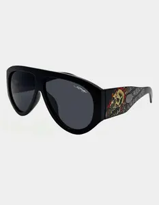 ED HARDY Los Angeles Sunglasses, Black