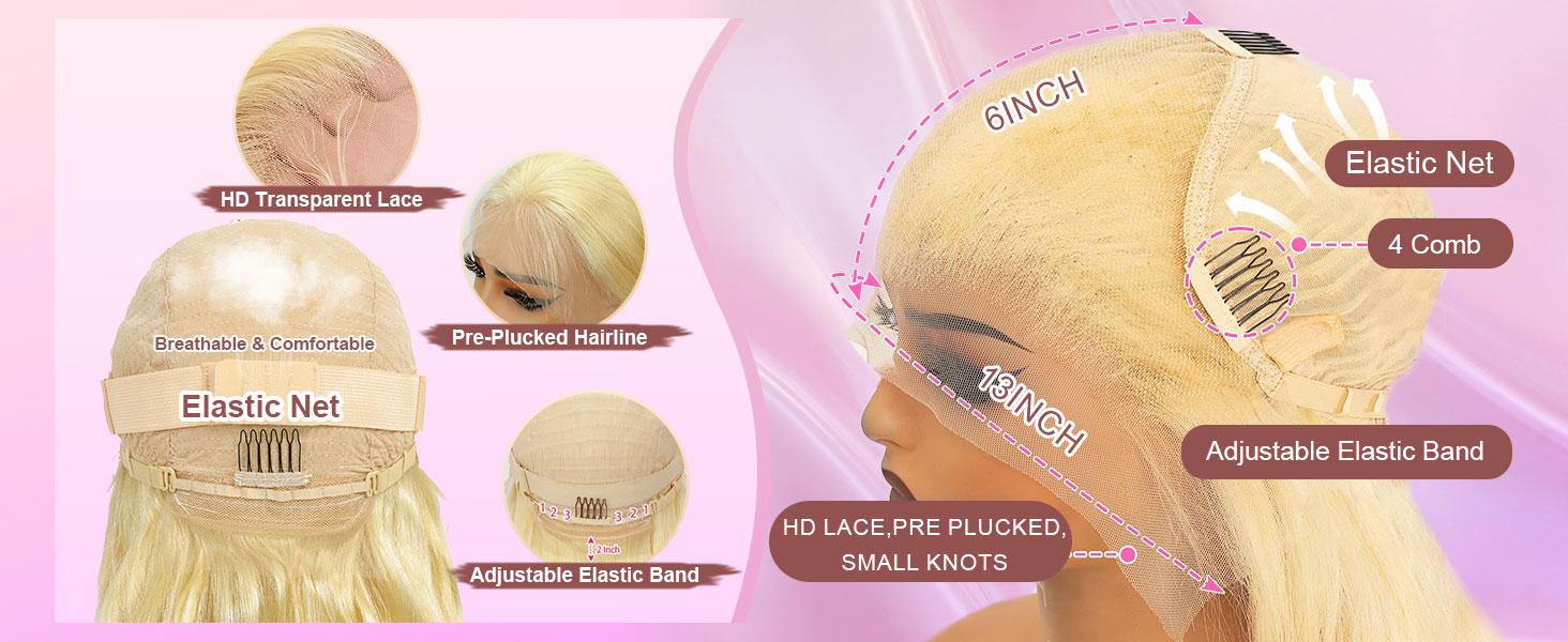 36 Inch 613 Lace Front Wig Human Hair 613 hd lace frontal wig 13x6 Blonde Lace Front Wigs Human Hair 150 Density Straight Lace Frontal Wigs HumanHair Pre Plucked With BabyHair For Women