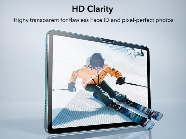 ESR 2 Pack Screen Protector for iPad Pro 11/13 (M5/M4) 2025/2024&iPad Air11/13 inch | 9H Tempered Glass Film | with UltraFit Tray | Apple Pencil Support | Scratch Resistant | HD Clarity | Bubble Free