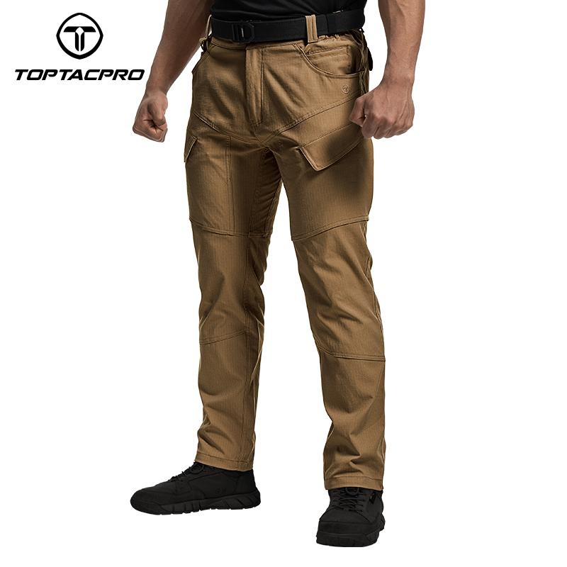 TOPTACPRO Men’s Tactica EDC Cargo Pant Waterproof Elastic Fabric Ripstop Versatile Outdoor Sweatpantsmen 8201 SpringStatements