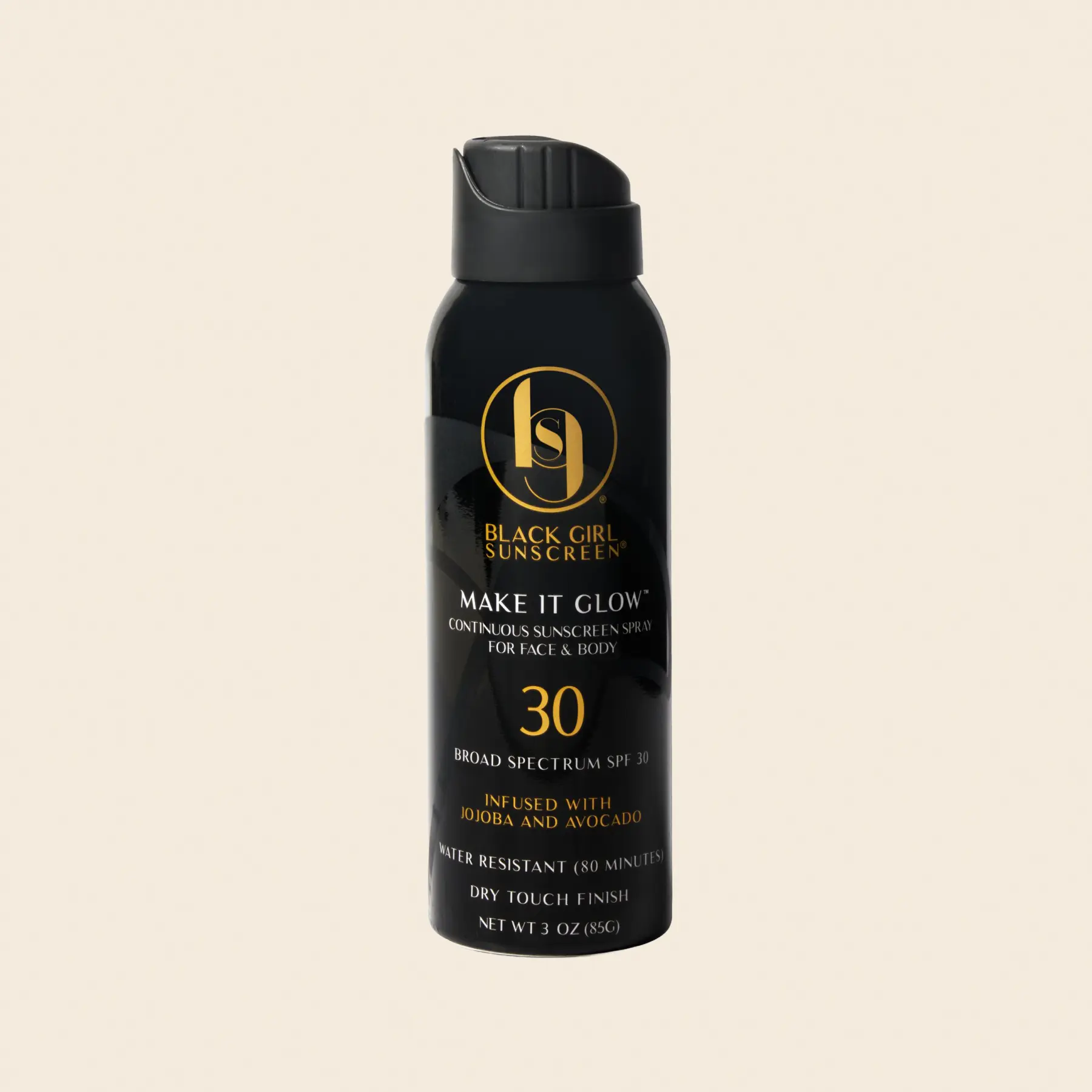 Black Girl Sunscreen Make It Glow Body Spray Sunscreen SPF 30 - Nourishing, Radiant, Flawless Formula for Dry Skin with Aloe, Jojoba, Smooth Avocado, Shea Butter, Lightweight Moisturizing Body Care
