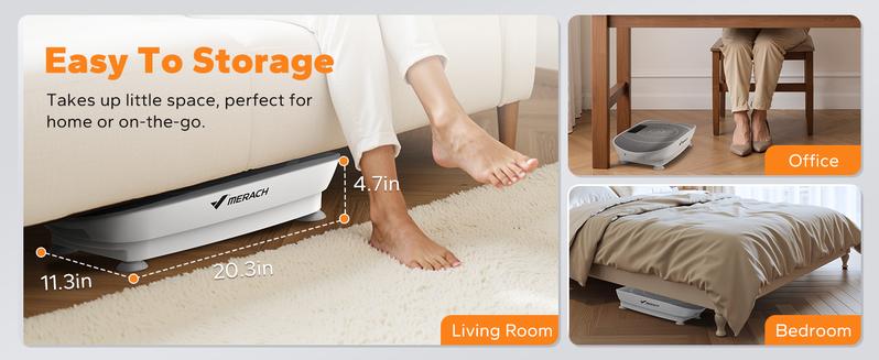 Merach Slim Vibration Plate Exercise Machine with Lymphatic Drainage Feature Compact Design Fitness Home Gym Equipment Whole Body Workout Vibrations TikTokShopBlackFriday