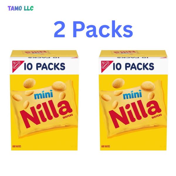 Wafers Mini Cookies, Vanilla Wafers, 10 Snack Packs