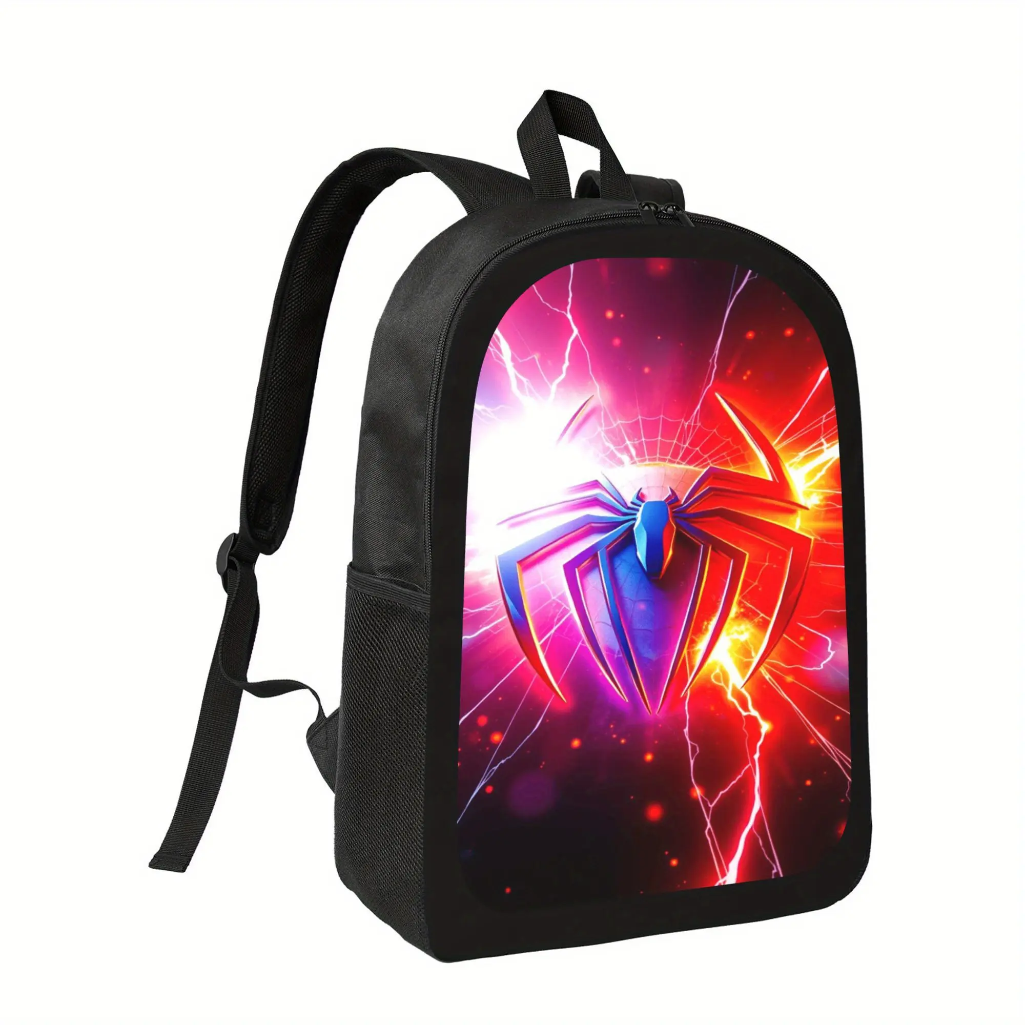 Spider 1 Backpack - Large Capacity School Bag with Adjustable Strap, Lightweight School Bag, Suitable for Boys and Girls, Zip Closed, Durable Backpack, Perfect for School, Travel, Daily Use - Perfect for Superhero Fans, Travel Tote, Vivid Prints