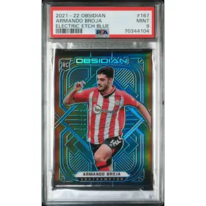 2021 Panini Obsidian Electric Etch Blue Armando Broja #167 /20 PSA 9