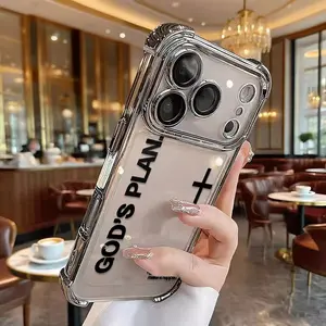Minimalist Style God's Plan for iPhone 17/16/15/14/13/12/11 XsPro Max Plus - Anti-Drop, Shockproof, Transparent,Protective Screen Protector Protection Cover tough phonecase accessory protection