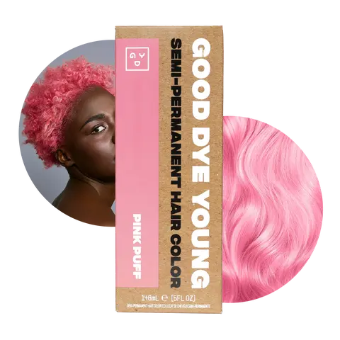 Pastel Pink Semi-Permanent Hair Dye – Good Dye Young Pink Puff | Vegan, Cruelty-Free, Non-Damaging, Conditioning Formula | 12–16 Washes