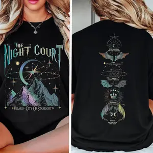 FEEGO Velaris The Night Court Acotar 2 Sided Shirt, Velaris The Night Court Shirt, Court Of Dreams, Inner Circle Acotar Tee, Unisex Short Sleeve Tee cotton gift tee