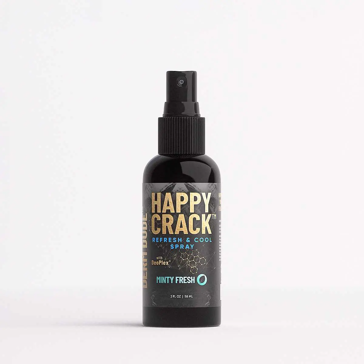 Happy Crack Refresh & Cool Spray - Minty Fresh Scent Effective Deodorizer, Butt Odor Neutralizing, Sweat & Perspiration Smell Removing Aloe & Chamomile Body Deodorizing Deodorant, Single Item Gift for Personal Care