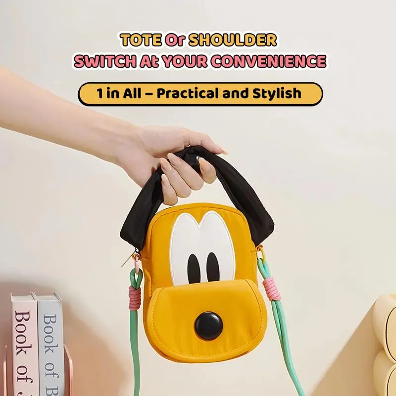 [Back to school]Disney Pluto 95th Anniversary Limited Edition Ear Tote Bag Charming Disney Character Handbag for Women, Perfect for Daily Use & Disney Fan Collection#Summervibes, Back To School