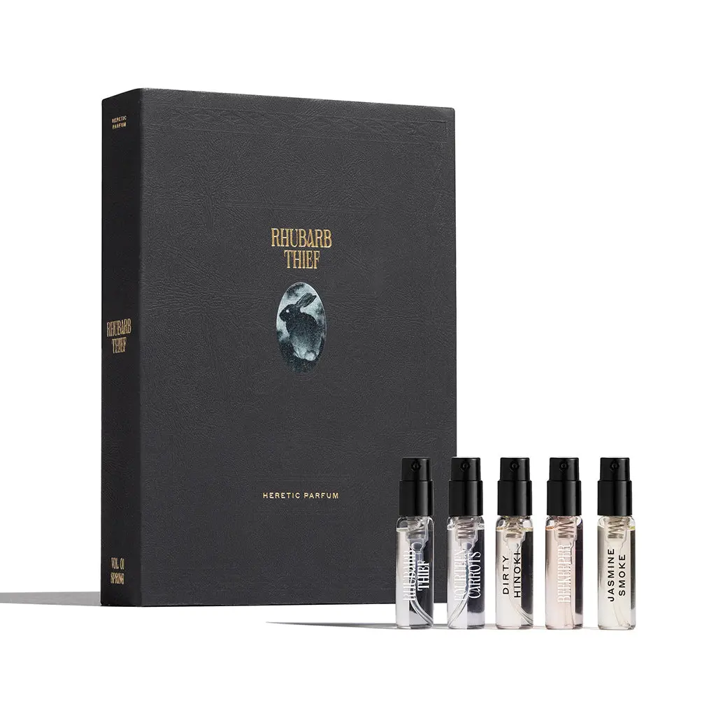 RHUBARB THIEF DISCOVERY SET - NEW SPRING DISCOVERY SET FROM HERETIC PARFUM