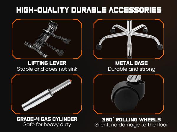 Ergonomic Gaming Computer Chair with Footrest, PU Leather Recliner with Headrest, Fixed Up Armrest, Height Adjustable with 360° Swivel Ergonomic Gaming Computer Chair with Footrest, PU Leather Recliner with Headrest, Fixed Up Armrest, Height Adjustable with 360° Swivel