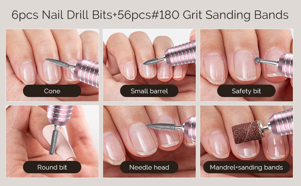 Professional Rechargeable Nail Drill 30000 RPM for Acrylic Nails Gel Polishing Manicure