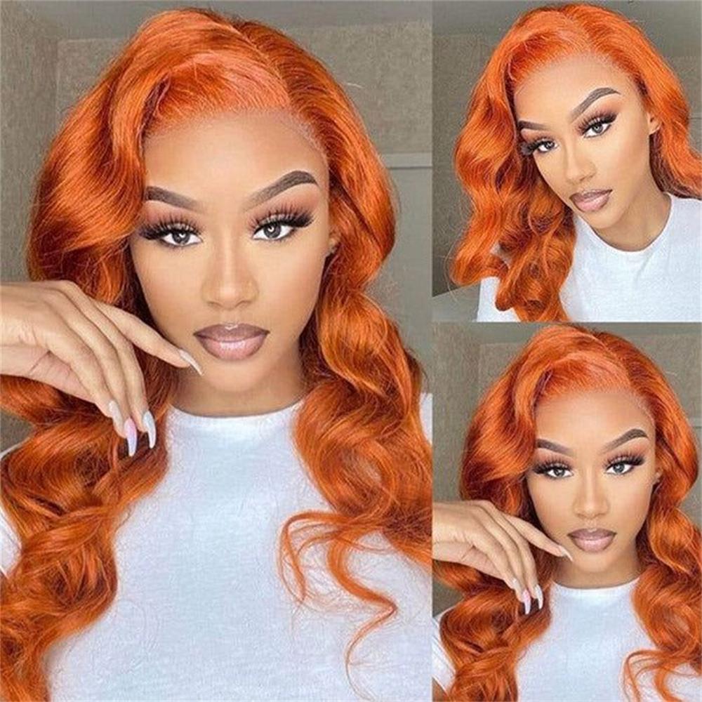 Wiggins Hair Copper Orange Pre Cut Ready Go Glueless Wig Body Wave 7X5 Lace Front Wigs Human Hair Pre Plucked TikTokShopBlackFriday