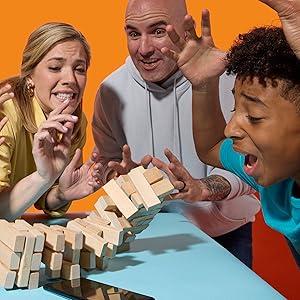 Jenga Game| Digital Die for 6 More Ways to Play| Original Wood Block Game| Stacking Tower| 1+ Players| Party Games