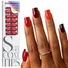 btartboxnails Soft Coat Red Press-On Nails Nail Supplies - Square, Almond or Stiletto Shapes, 4-Week Wear, Easy Application, Soak-Off, Salon Quality, 16 Multi-Sizes, 160 Pieces for Home Use