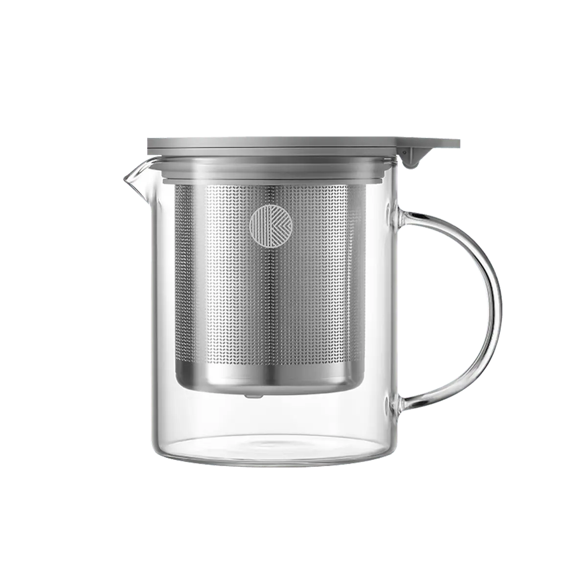 BUYDEEM 500ml Glass Tea Infuser Pot with Strainer - 304 Stainless Steel, Heat-Resistant, Loose Leaf Tea Maker for Home & Office, Model CD2001