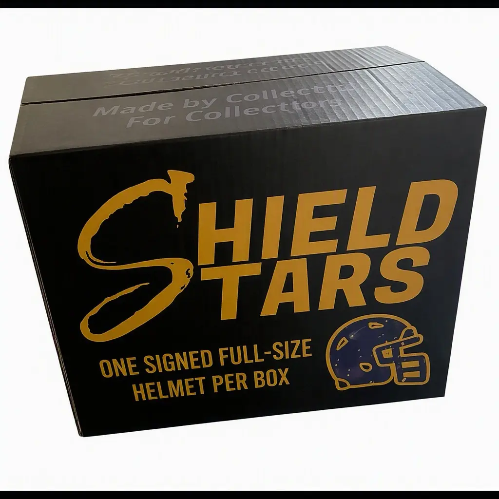 Shield Stars by VO Hobby - Autographed On-Field Authentic Football Helmet, Signed Helmet - Collectible Sports Memorabilia for Enthusiasts with Multiple Player Signatures, Signed Helmets
