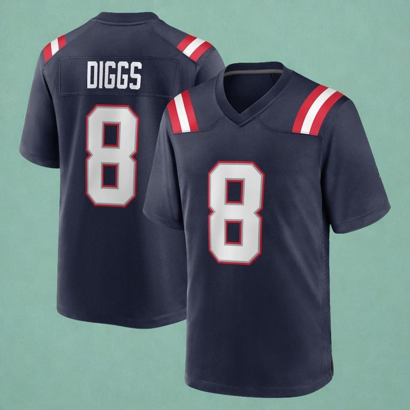 Stefon Diggs Football Jersey #8 Navy, Breathable Game Day Sports Shirt, Gift For Fan