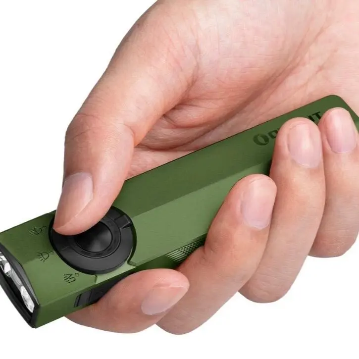Olight ArkPro OD Green Aluminum Adjustable Tactical Flashlight 1500 Lumens 672 ft Beam Distance with Green Laser White Light 4 Lights 7 Configurations Portable Light