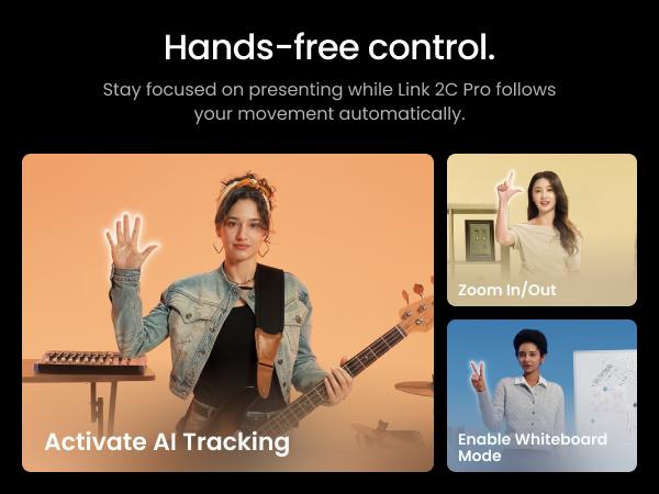 Insta360 Link 2C Pro – 4K Webcam for PC/Mac, 1/1.3” Sensor, Low-Light, Auto Framing, HDR, Directional Noise-Canceling Mics, Supports Stream Deck, Zoom, Teams, Twitch for Streaming or Meetings