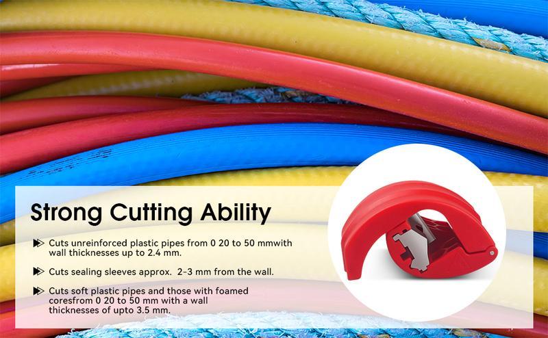 Professional PVC & Plastic Pipe Cutter Tool 9022 10 BK, 20-50mm Size Cutter for Plastic Pipes and Sealing Sleeves, Durable Plumbing Hand Tool.