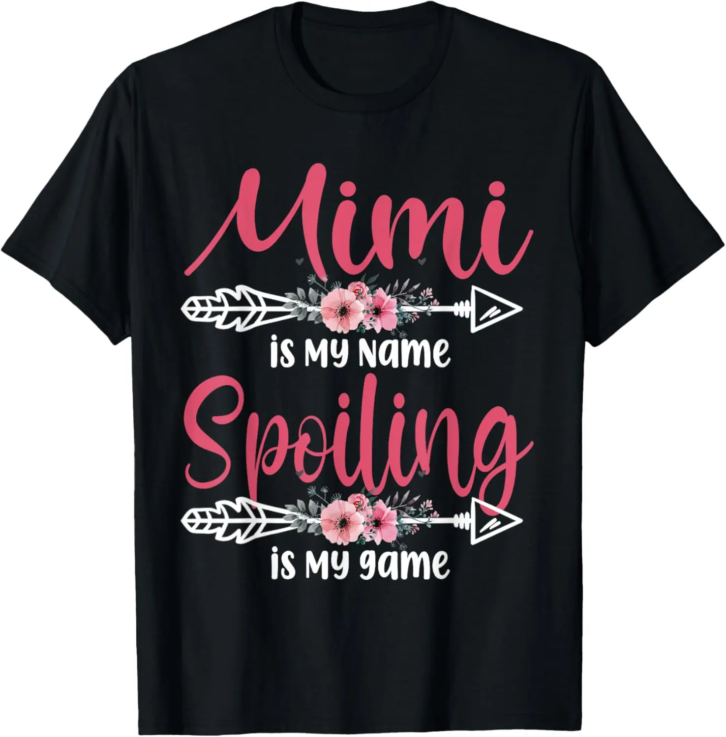 Cotton short sleeves Mimi Is My Name Spoiling Is My Game Happy Mother's Day T-Shirt