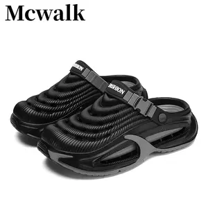 New Indoor/Outdoor Sports Slippers – Non-Slip, Waterproof, Comfortable, High Elasticity, Height-Increasing Design, Suitable for Daily Use at Home and by the Pool Men's Thick Sole Clogs