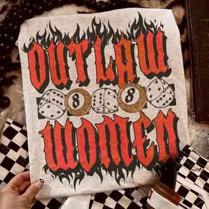 Out-Law Women Flames TShirt, Sweatshirt,Hoodie, Vintage Western Crewneck Sweatshirts, Western Outfit Women, Cowgirl Outfits, Western Clothing Stuff Tops, Country Concert Outfits, Western Style Clothes