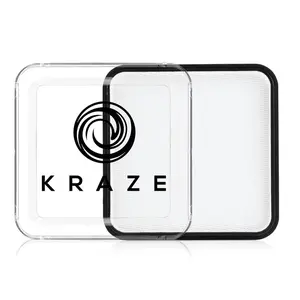 Kraze FX White Face Paint - 25 gm Square Container, Wax-Based Formula with High Pigmentation for Line Work, Quick Drying & Smooth Coverage