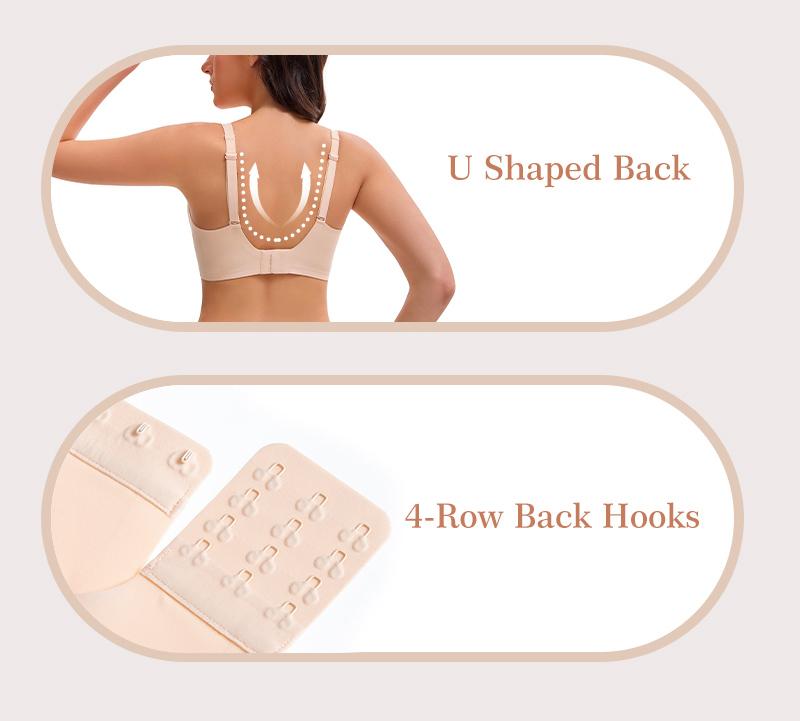 XWB Jelly Bra Girlfriend Comfortable Bra, Full Cup Design, Lift up Bra, High Comfort, No Steel Rim, Soft Pads, Leopard Pattern Bra, Seamless T-shirt, Deep V Daily Bra, Breathable and Elastic, Suitable for Daily Wearing