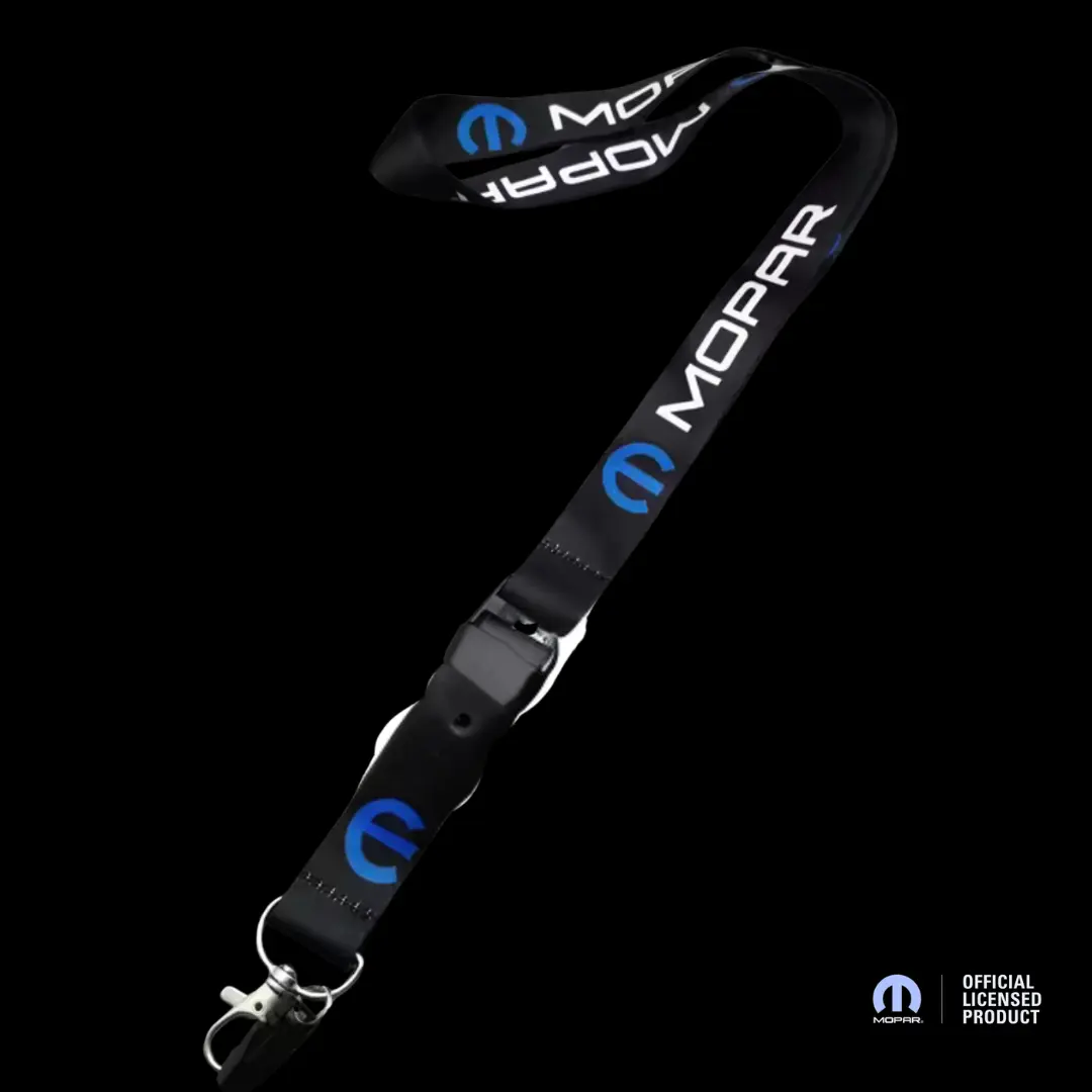Official Mopar Lanyard with Detachable Keychain – Nylon Key & Badge Holder | Mopar Logo
