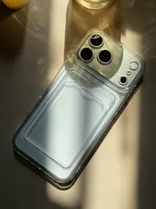 Corner Card Holder Phone Case Shockproof TPU Protective Cover for iPhone 17 16 15 14 13 12 11 Pro Max Plus Air Four Corner Drop Protection Slim Grip Protective Case