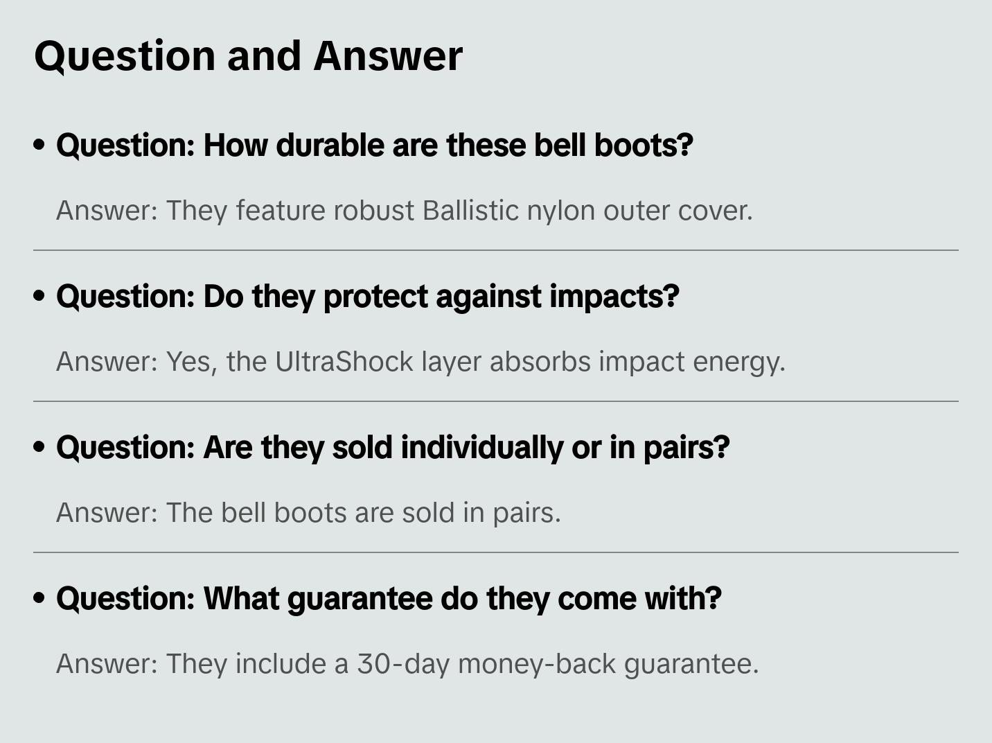 HOOF ARMOR BELL BOOTS