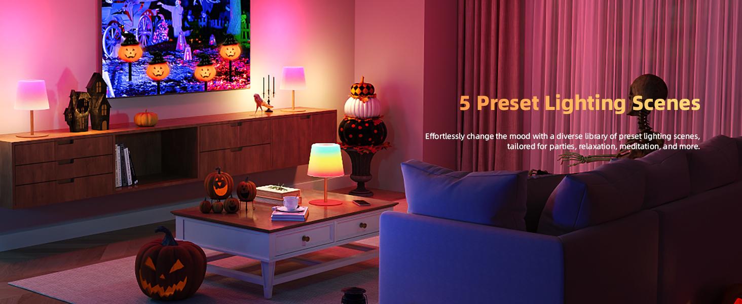 EZVALO Waterproof Shower Lamp, RGB Color Changing Cordless Table Lamp with Remote, 83 Scene Modes, Rechargeable 4500 mAh Touch LED Light for Bathroom, Spa-Like Shower, Bathtub, Bedroom, Patio, Camping, Home Decor, Valentines Day Gifts for Her