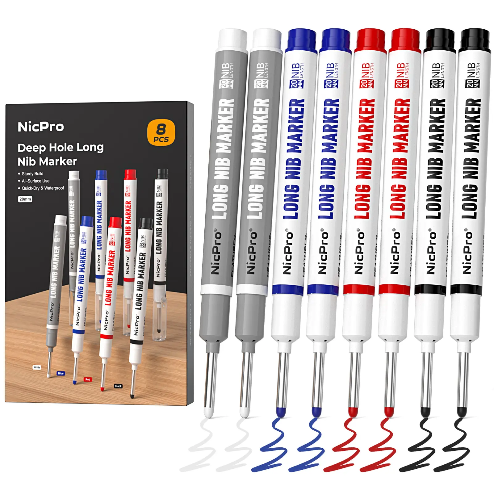 8 Pcs - Set 2- 4 Colors